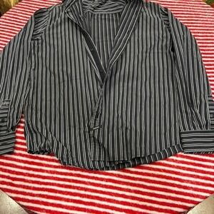 ECKO UNTL Black and white striped button-up shirt  men XL. SKU893